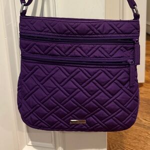 Vera Bradley Triple Zip Hipster crossbody purse - purple - excellent condition
